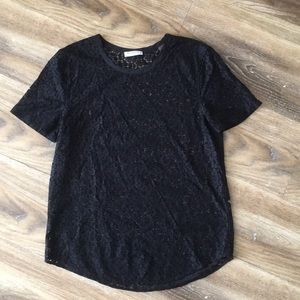 Equipment Femme Black Lace Top